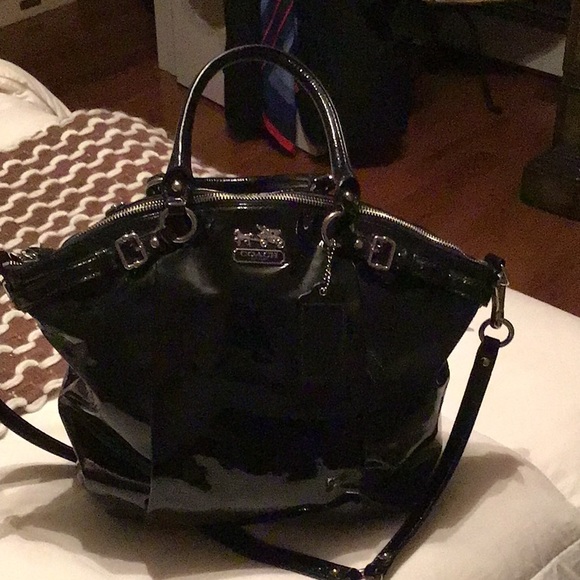 Coach Handbags - Black patent Coach satchel